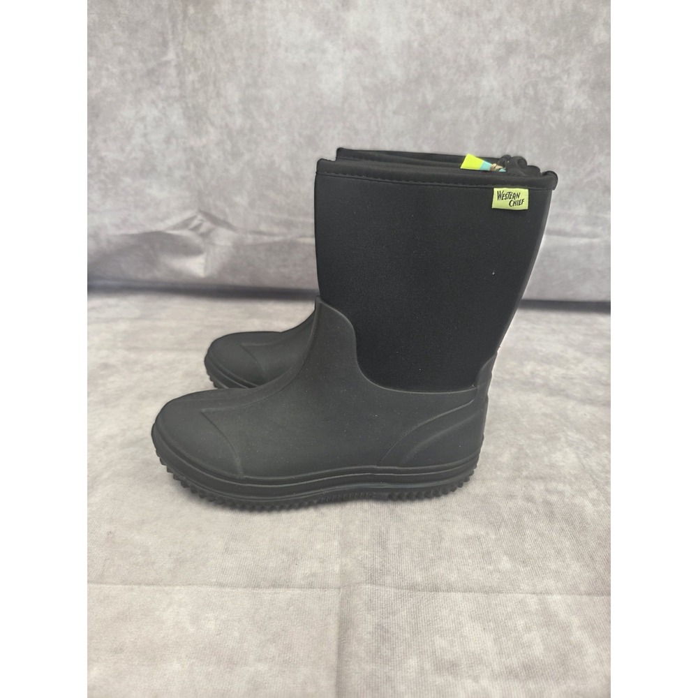 Girls Sz 2 Blk Western Chief All Weather Boots New